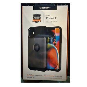 Spigen Case for iPhone 11 Dual Layer Protective Phone Case Black